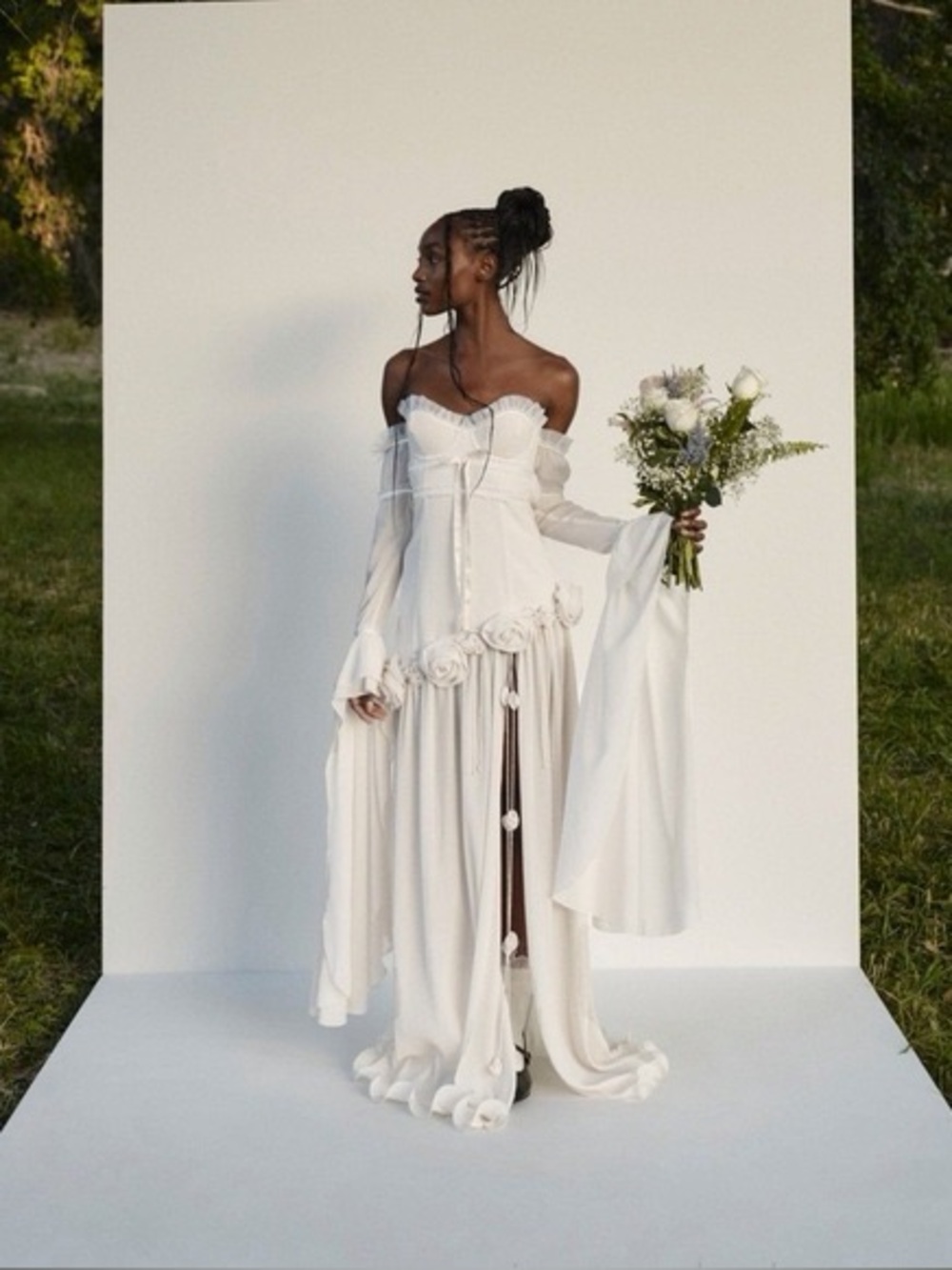 RARE For Love & Lemons Ivory Raquel Bridal Gown 2023 collection